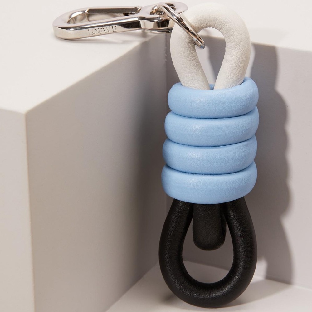 Loewe Tricolor Knot Bag Charm Keychain